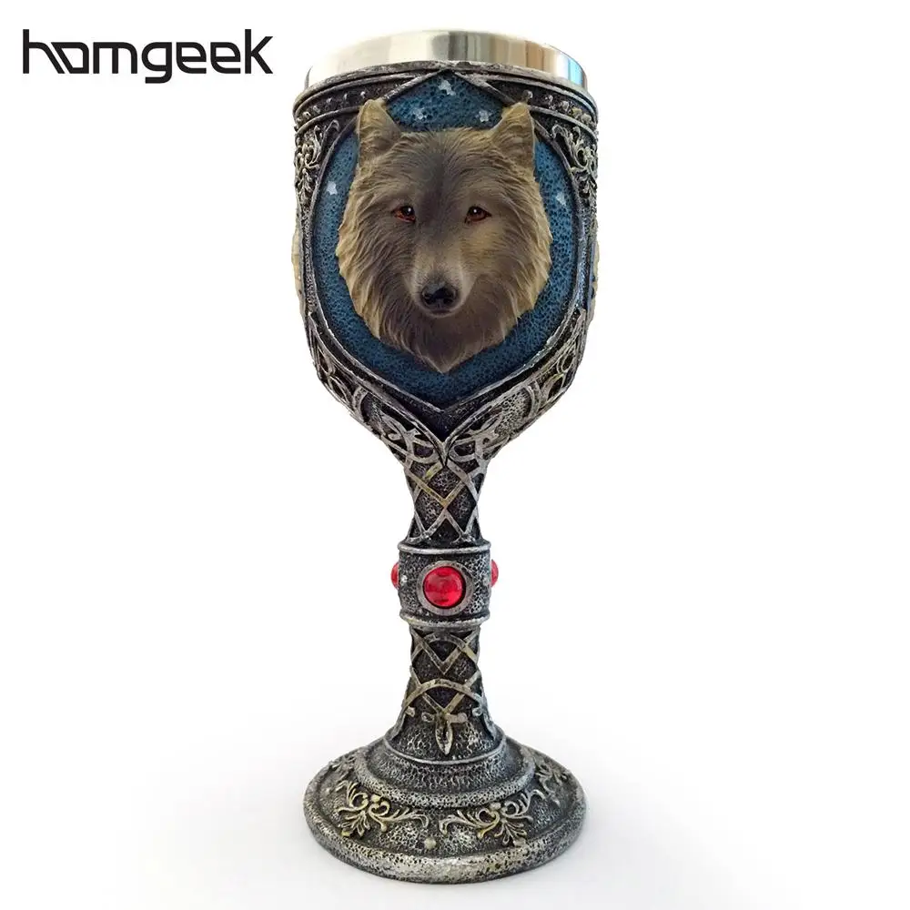 Awesome 3D Wolf Goblet Resin Stainless Steel Wine Cup Halloween Party Drinking Wine Glass Whiskey Cup For Hallowen Gift
Awesome 3D Wolf Goblet Resin Stainless Steel Wine Cup Halloween Party Drinking Wine Glass Whiskey Cup For Hallowen Gift