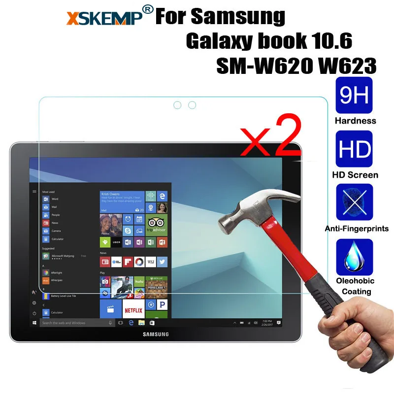 XSKEMP 2 шт./лот закаленное стекло для Samsung Galaxy book 10 6 SM W620 W623 защита экрана планшета 9H
