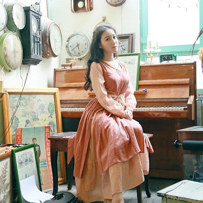 LYNETTE'S CHINOISERIE Spring Autumn Original Design Women Vintage Artistic Mori Girls Slim Patchwork Cotton Dresses
LYNETTE'S CHINOISERIE Spring Autumn Original Design Women Vintage Artistic Mori Girls Slim Patchwork Cotton Dresses