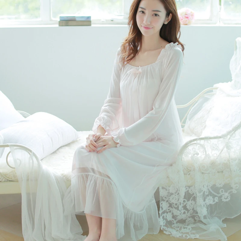 Fashion spring and summer new style fairy royal aesthetic princess nightgown long sleeve length skirt sexy sleepwear lounge
Fashion spring and summer new style fairy royal aesthetic princess nightgown long sleeve length skirt sexy sleepwear lounge