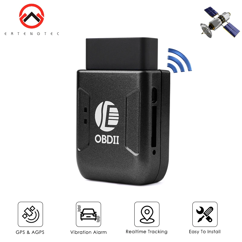 Автомобильный трекер TK206 2G/GSM мини GPS OBDII отслеживание в режиме реального времени