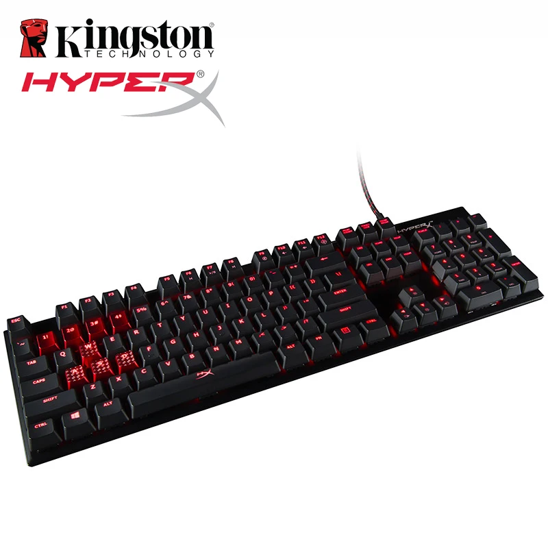HyperX сплав FPS Механическая игровая клавиатура подсветка LED 100 процентный анти
