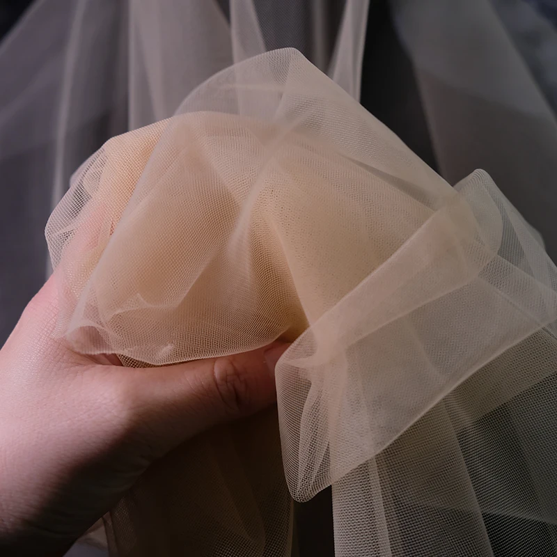3meters/lot Champagne mesh fabric DIY wedding costumes skirts transparent encryption soft mesh lace fabric clothes accessories
3meters/lot Champagne mesh fabric DIY wedding costumes skirts transparent encryption soft mesh lace fabric clothes accessories
