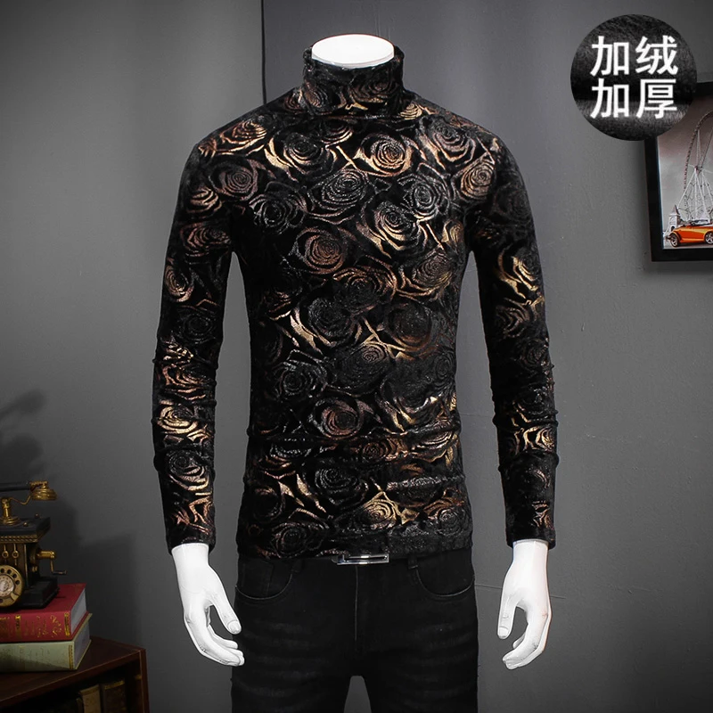 2017 Men's pleuche High collar mercerized cotton Velour Long sleeve t-shirt men,casual wool liner t-shirts men Free shipping
2017 Men's pleuche High collar mercerized cotton Velour Long sleeve t-shirt men,casual wool liner t-shirts men Free shipping