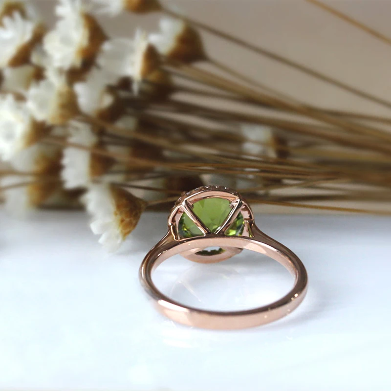 DUPUY Ring For Women VS 7mm 1.4ct Round Cutting Green Peridot Ring Classic Round Female Diamond Engagement Ring DIY D180067
DUPUY Ring For Women VS 7mm 1.4ct Round Cutting Green Peridot Ring Classic Round Female Diamond Engagement Ring DIY D180067