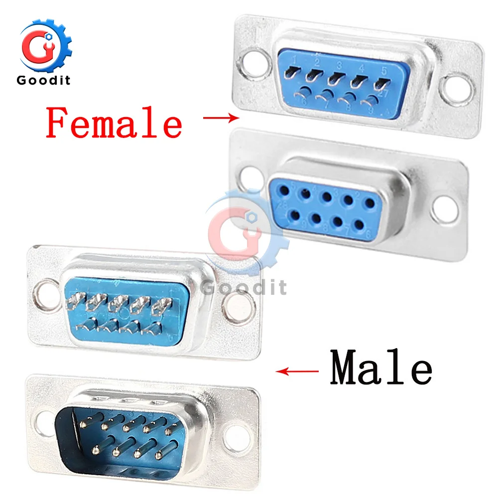 10PCS RS232 DB9 Serial VGA 9 Pin Female 2 Rows Solder Type Plug D-SUB Male Plug Socket Connector
10PCS RS232 DB9 Serial VGA 9 Pin Female 2 Rows Solder Type Plug D-SUB Male Plug Socket Connector