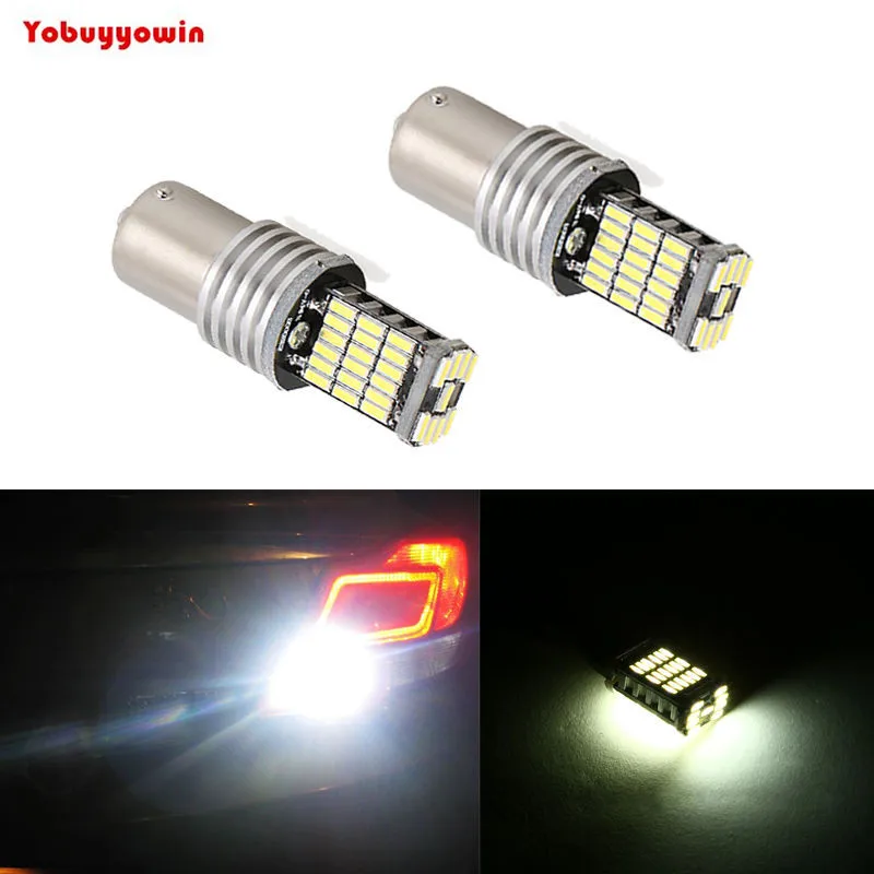 2 шт. 1000 люмен ошибок 1156 BA15S 6000K белый 4014 45SMD DRL Резервное копирование светильник/автомобильный сигнал поворота Парковка Дневной светильник s
2 шт. 1000 люмен ошибок 1156 BA15S 6000K белый 4014 45SMD DRL Резервное копирование светильник/автомобильный сигнал поворота Парковка Дневной светильник s
