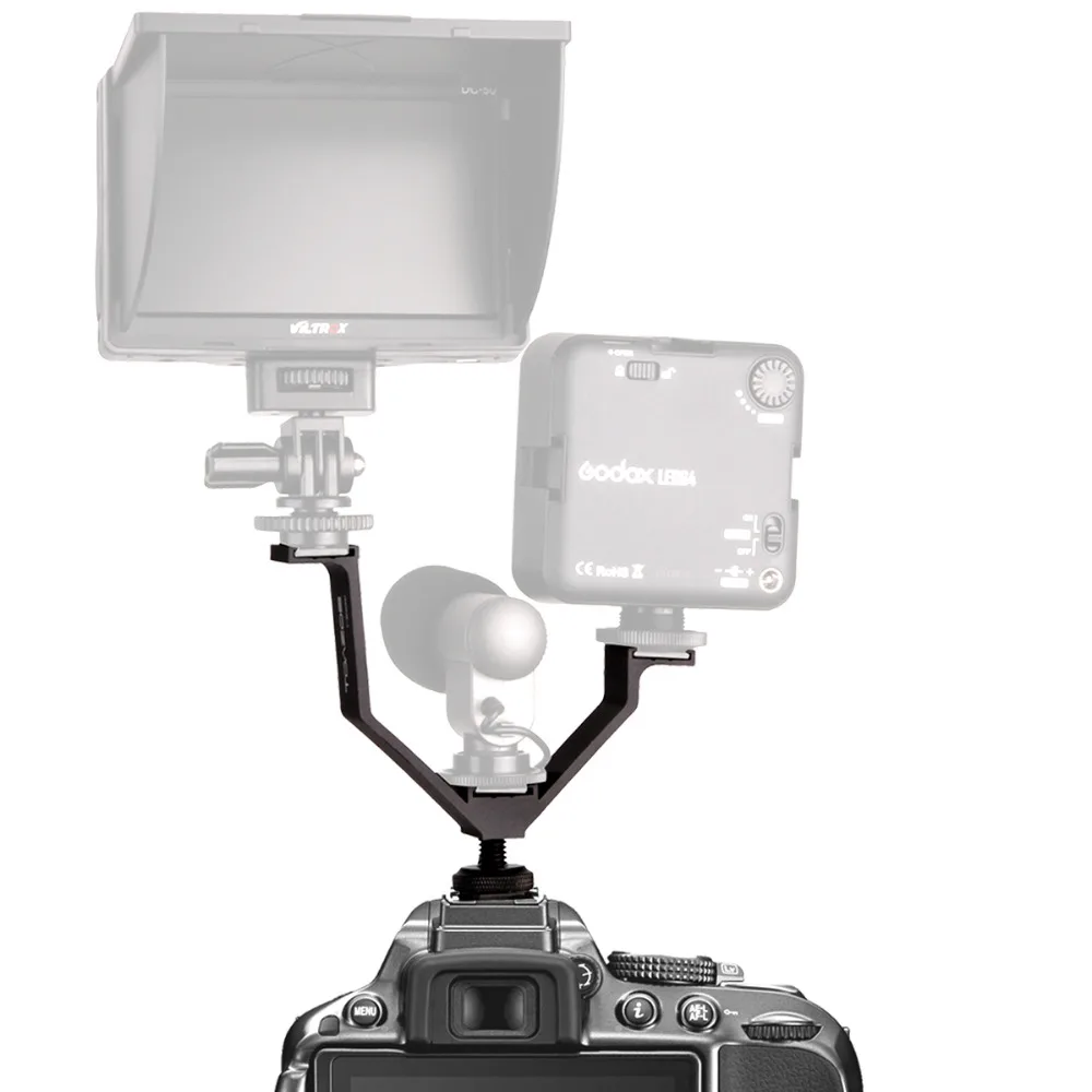TOAZOE Triple shoe V-Shape 12.5cm 4.9" Wide Triple Mount Shoe V-Bracket For DSLR Lights Microphone Monitors
TOAZOE Triple shoe V-Shape 12.5cm 4.9" Wide Triple Mount Shoe V-Bracket For DSLR Lights Microphone Monitors