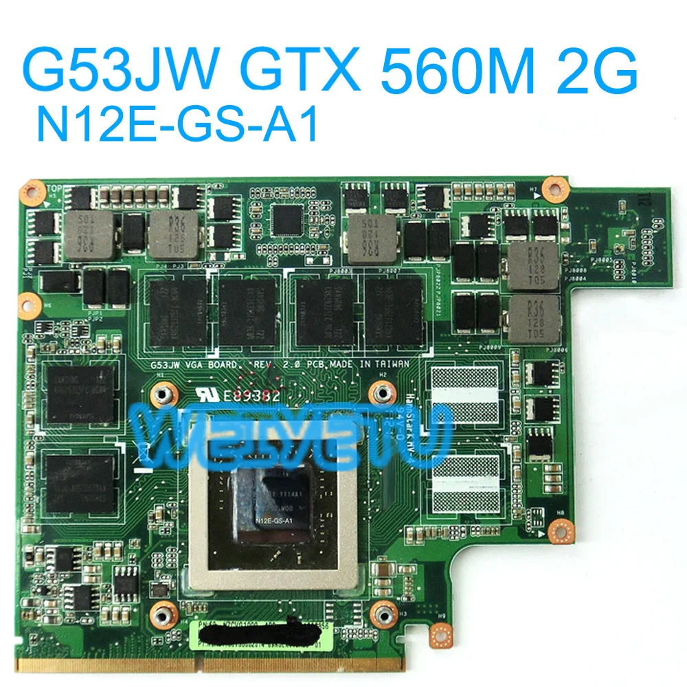 G53JW VGA board GTX 560M GTX560M N12E-GS-A1 2GB DDR5 MXMIII VGA Video Card for ASUS G73SW G73JW G53SW G53SX G53JW Graphic card
G53JW VGA board GTX 560M GTX560M N12E-GS-A1 2GB DDR5 MXMIII VGA Video Card for ASUS G73SW G73JW G53SW G53SX G53JW Graphic card