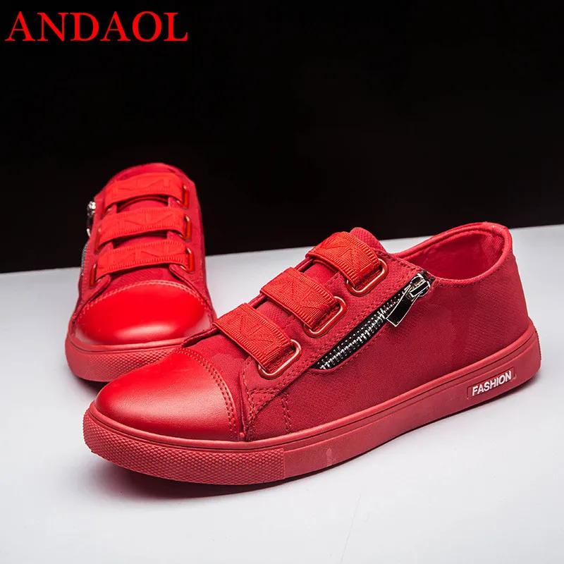 ANDAOL Men's Leather Casual Shoes Top Quality Non-Slip Zip Patchwork Sneakers Luxury Canvas skateboarding shoes Campus Trainers
ANDAOL Men's Leather Casual Shoes Top Quality Non-Slip Zip Patchwork Sneakers Luxury Canvas skateboarding shoes Campus Trainers