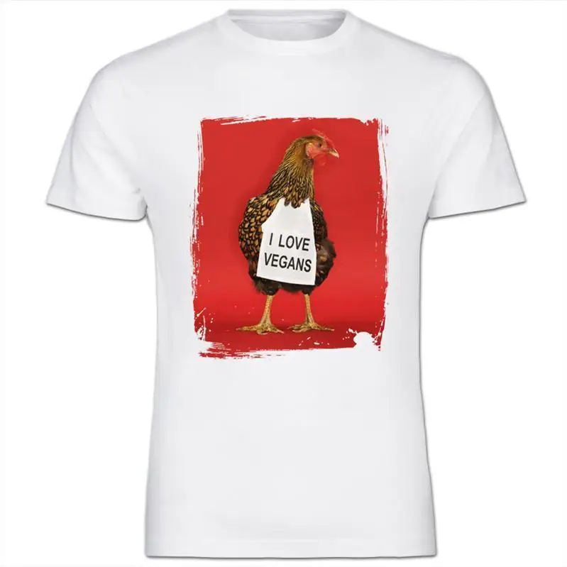 Newest 2019 Men Fashion Chicken with Sign I Love Vegans Mens Cotton T-Shirt Hot Tee Shirt
Newest 2019 Men Fashion Chicken with Sign I Love Vegans Mens Cotton T-Shirt Hot Tee Shirt