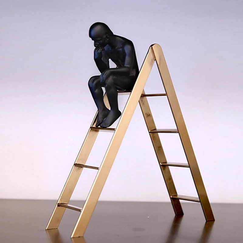 Auguste Rodin Thinker Sculpture Classical Thinker on The Stair Bookshelf Display Classical Home Decoration Black Man Metal Craft
Auguste Rodin Thinker Sculpture Classical Thinker on The Stair Bookshelf Display Classical Home Decoration Black Man Metal Craft