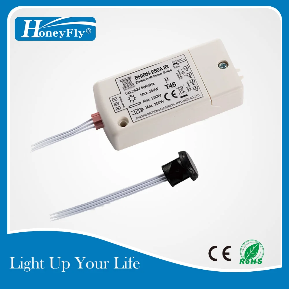 HoneyFly 3 шт. запатентованный ИК датчик переключатель 250 Вт 100 240 В (макс. 70 для
