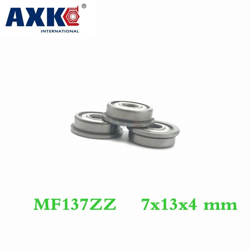 

Axk Mf137zz Flange Bearing 7x13x4 Mm Abec-1 ( 10 Pcs ) Miniature Flanged Mf137 Z Zz Ball Bearings