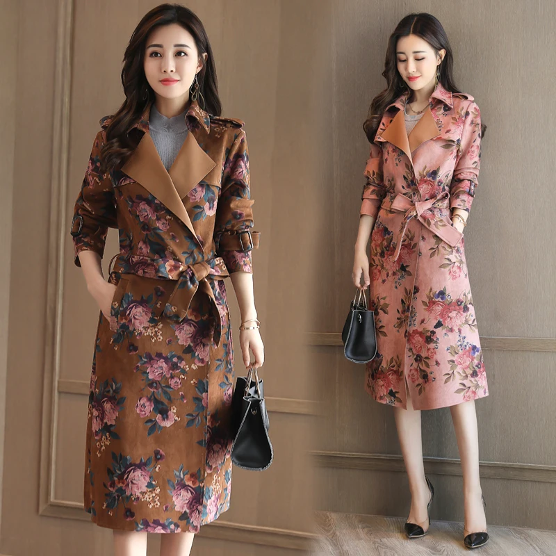 Women Windbreak 2018 printing fashionable autumn spring casual trench coat women long female wind breaker outerwear plus size
Women Windbreak 2018 printing fashionable autumn spring casual trench coat women long female wind breaker outerwear plus size