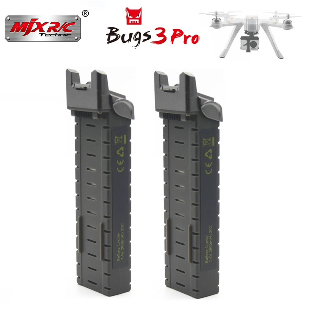 Original MJX Bugs 3 pro B3PRO RC Helicopter battery Black 7.4V 2800mAH Li-Po Battery rc quadcopter drone spare parts accessories
Original MJX Bugs 3 pro B3PRO RC Helicopter battery Black 7.4V 2800mAH Li-Po Battery rc quadcopter drone spare parts accessories