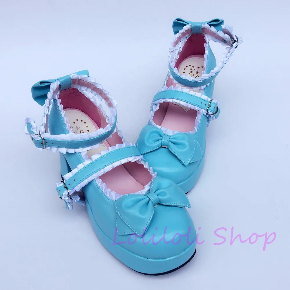 Princess sweet lolita shoes loliloli yoyo Japanese design custom big size blue bow bright skin lace-up high boots an1383
Princess sweet lolita shoes loliloli yoyo Japanese design custom big size blue bow bright skin lace-up high boots an1383
