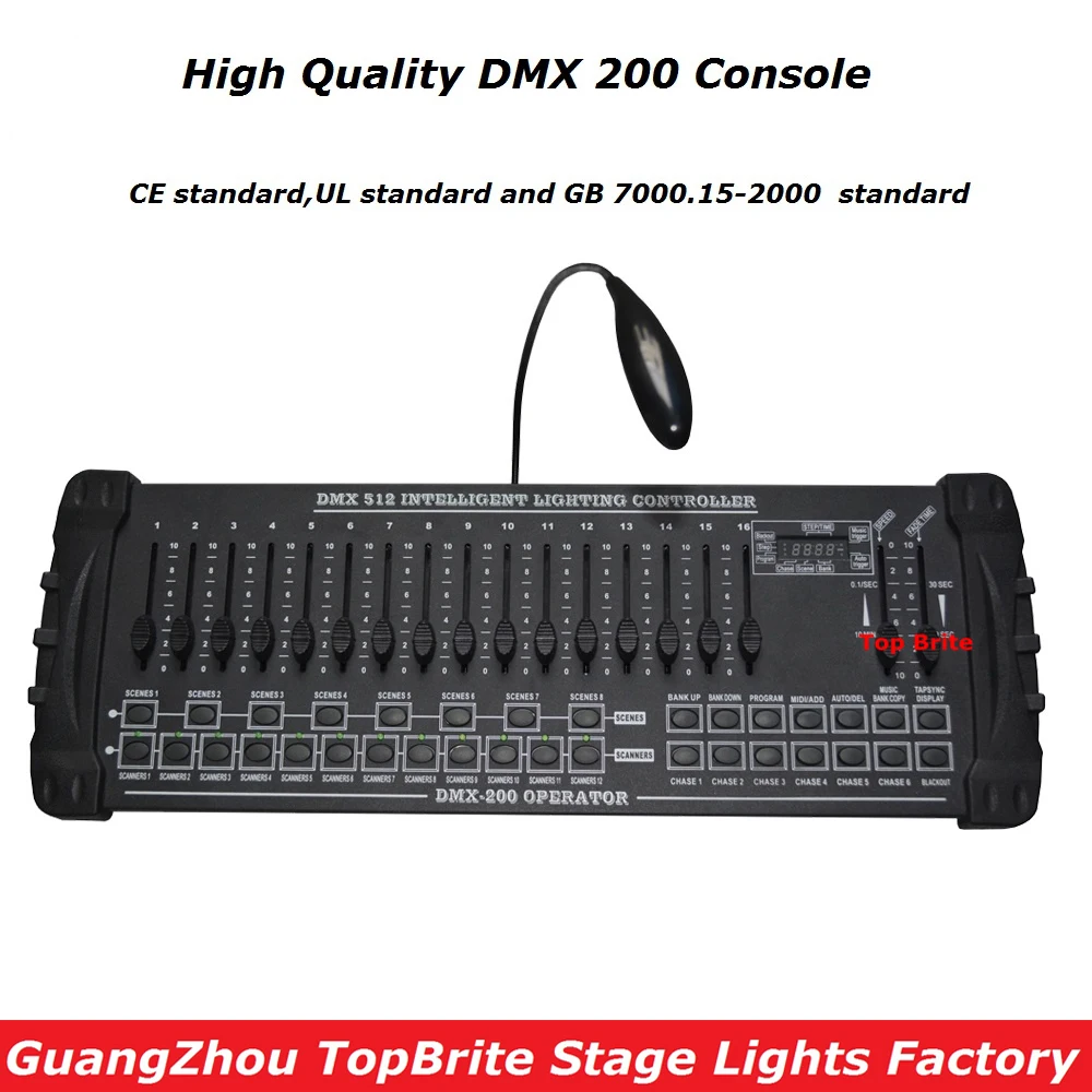 2016 High Quality New DMX 200 Controller Stage Lighting DJ Equipments DMX Console For Led Par Moving Head Lights Dj controller
2016 High Quality New DMX 200 Controller Stage Lighting DJ Equipments DMX Console For Led Par Moving Head Lights Dj controller