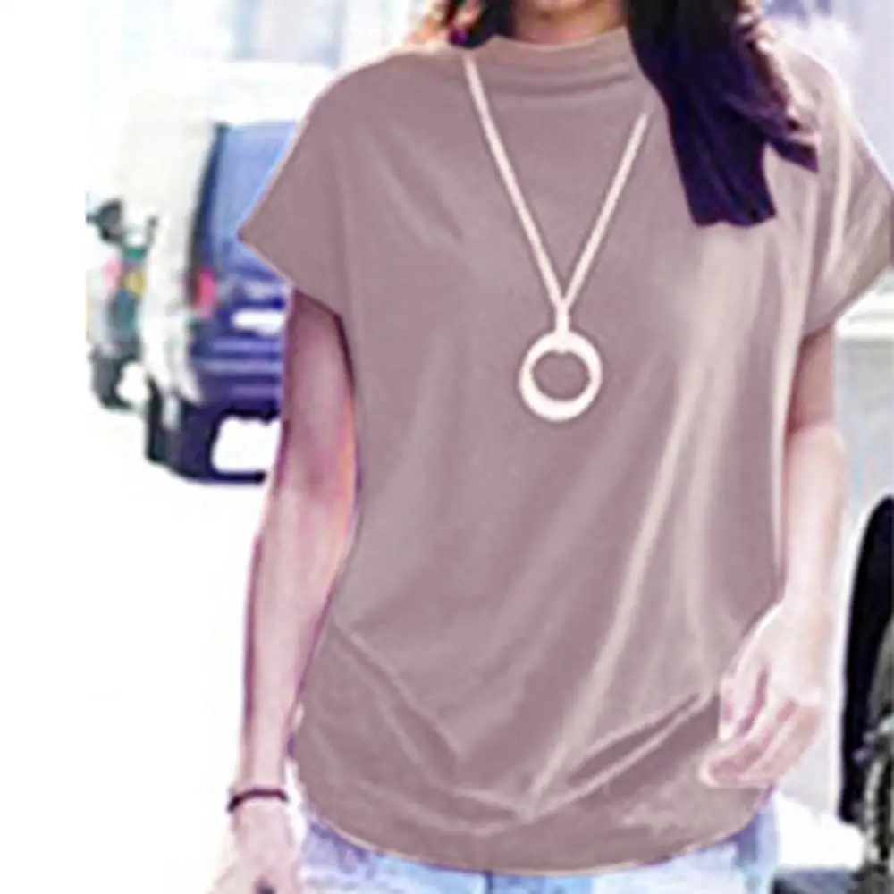 tshirt Women Summer Solid Harajuku t shirt Female Turtleneck Short Sleeve Plus Size Cotton Tops Camiseta Mujer Drop shipping c
tshirt Women Summer Solid Harajuku t shirt Female Turtleneck Short Sleeve Plus Size Cotton Tops Camiseta Mujer Drop shipping c