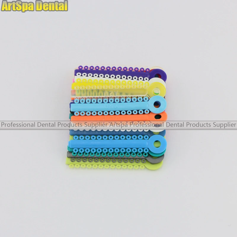 Dental Orthodontics Elastic Elastomeric Ligature Ties 1040 pcs Mixed Color