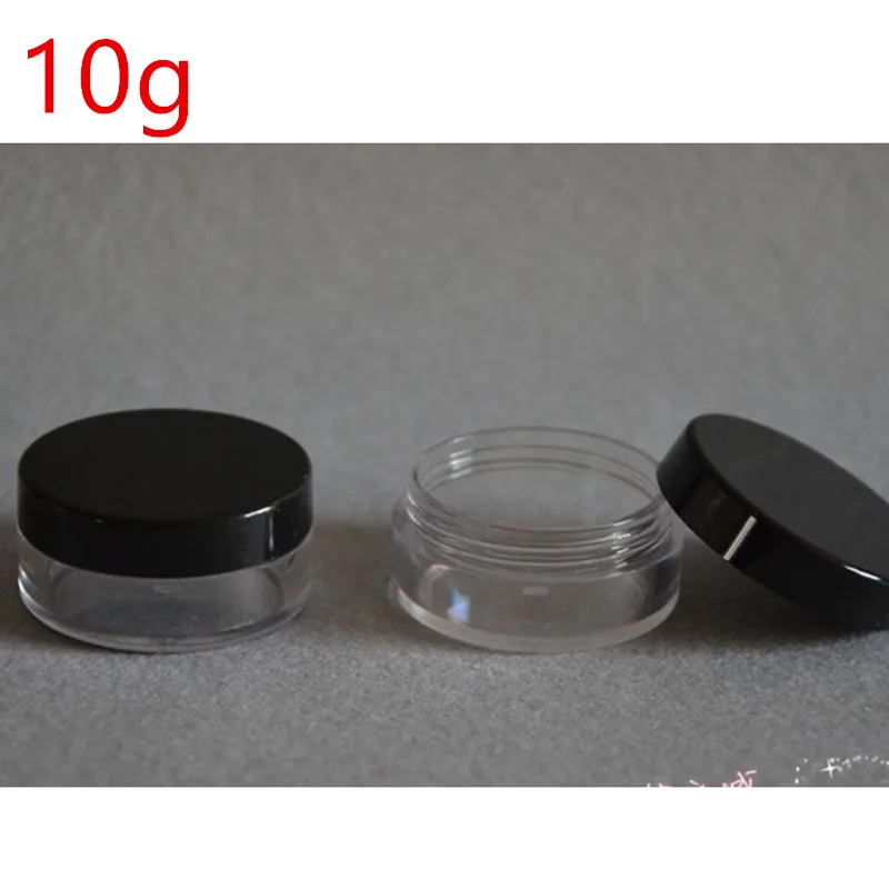 100pcs 10g cosmetic container plastic bottle sample jar Cream jar 10cc cosmetic jar