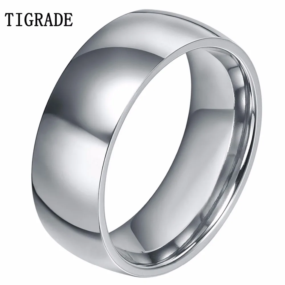 TIGRADE 8mm Classic Silver Color Titanium Rings For Men High Polished Domed Wedding Band Promise Ring Engagement anillo hombre
TIGRADE 8mm Classic Silver Color Titanium Rings For Men High Polished Domed Wedding Band Promise Ring Engagement anillo hombre