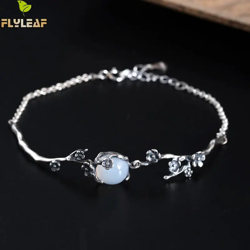 925 Sterling Silver Plum Flower Charm Bracelets Women Do The Old Craft Vintage Jewelry flyleaf
925 Sterling Silver Plum Flower Charm Bracelets Women Do The Old Craft Vintage Jewelry flyleaf