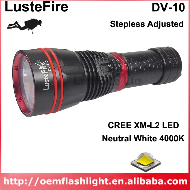 Светодиодный фонарик для дайвинга LusteFire DV-10 Cree XM-L2 U3 NW, 4000K/w, 6500K, 1000 люменов, бесступенчатая регулировка, черный (1x1865 0/2x26650)
Светодиодный фонарик для дайвинга LusteFire DV-10 Cree XM-L2 U3 NW, 4000K/w, 6500K, 1000 люменов, бесступенчатая регулировка, черный (1x1865 0/2x26650)