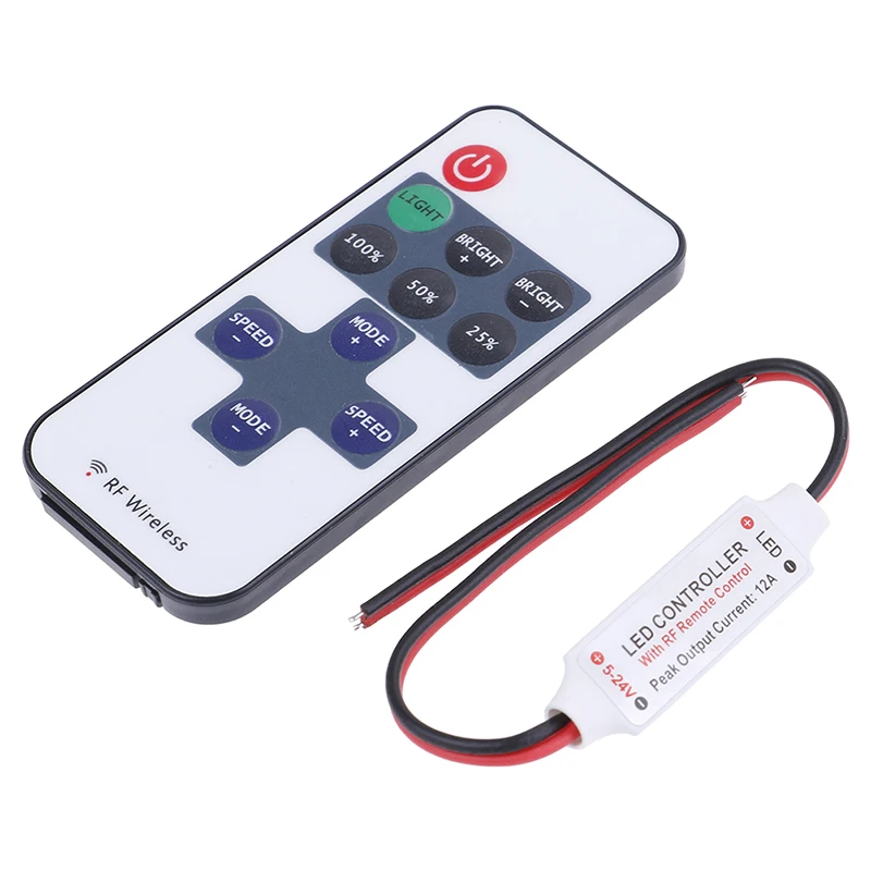 Mini Led RGB Remote Controller RF Wireless Controller for led strip light 12V-24V
Mini Led RGB Remote Controller RF Wireless Controller for led strip light 12V-24V