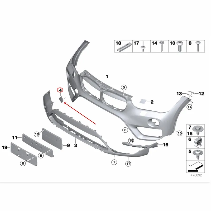 Front bumper trailer cover Traction hook cover Suitable for F48 F49 X1mer ced es-be nz2016 Trailer cover Front bumper Hook cover
Front bumper trailer cover Traction hook cover Suitable for F48 F49 X1mer ced es-be nz2016 Trailer cover Front bumper Hook cover