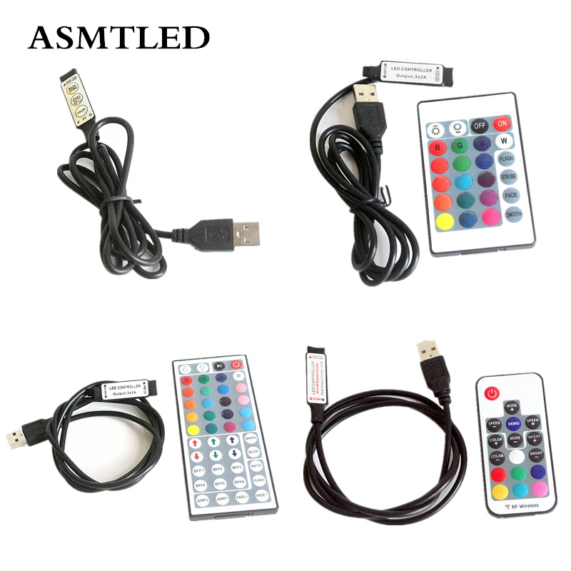 DC 5~24V 12A USB Controller RF Wireless Remote Control Dimmer mini 3keys 17/24/44keys For 5050/2835/3528 RGB Led Strips lights
DC 5~24V 12A USB Controller RF Wireless Remote Control Dimmer mini 3keys 17/24/44keys For 5050/2835/3528 RGB Led Strips lights