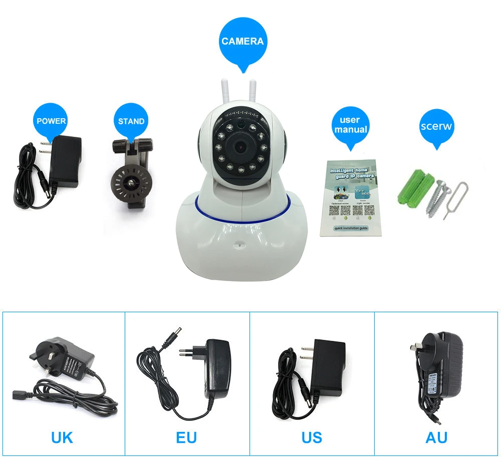 Kruiqi 1080P Pan/Tilt Wireless WiFi IP Camera Home Security Surveillance Video Camera with Two Way Audio Night Vision for Baby
Kruiqi 1080P Pan/Tilt Wireless WiFi IP Camera Home Security Surveillance Video Camera with Two Way Audio Night Vision for Baby