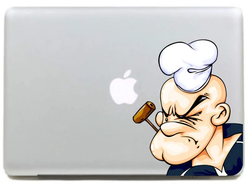 Виниловая наклейка Popeye smoking a pipe для DIY Macbook Pro / Air 11 13 15 дюймов чехол ноутбука