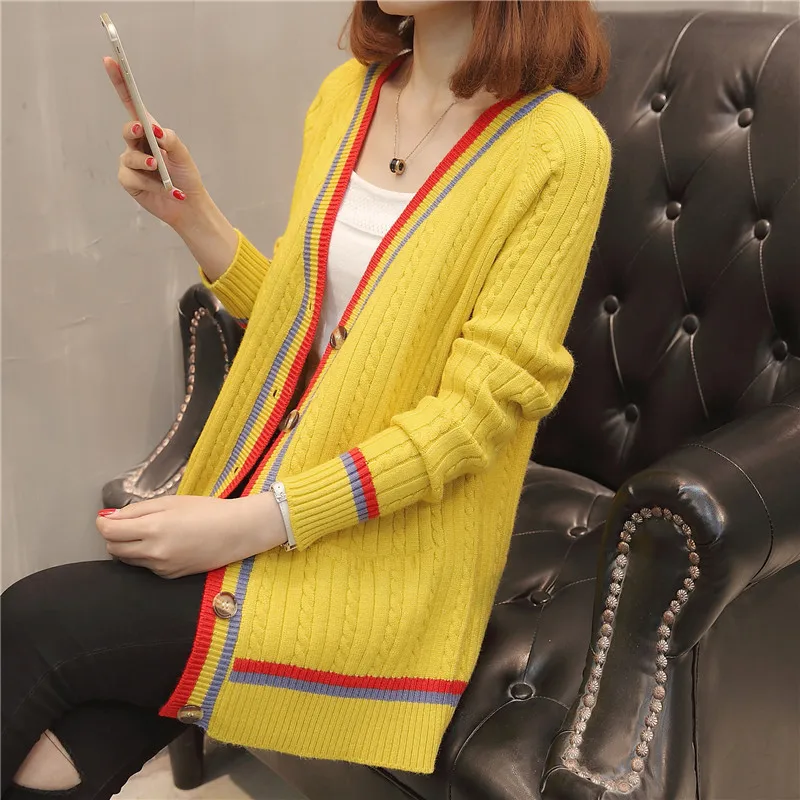 Poncho Feminino 2020 Cardigan Women Knitted Sweater Tops Single Breasted Striped Twist Cardigans Autumn Winter Sweaters
Poncho Feminino 2020 Cardigan Women Knitted Sweater Tops Single Breasted Striped Twist Cardigans Autumn Winter Sweaters