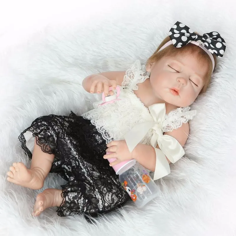 NPK girl doll reborn 22" Full silicone vinyl body children play house toys bebe gift boneca reborn toys for children reborn toys
NPK girl doll reborn 22" Full silicone vinyl body children play house toys bebe gift boneca reborn toys for children reborn toys