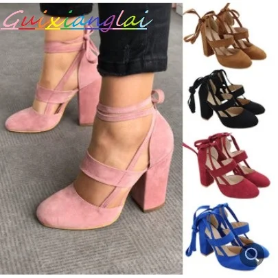 European and American foreign trade large size women's shoes thick heel high heel lace-up large size single shoes
European and American foreign trade large size women's shoes thick heel high heel lace-up large size single shoes