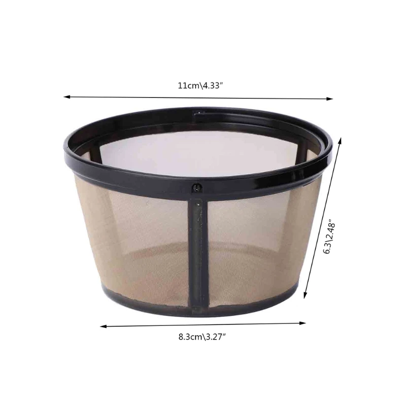 

Reusable 10-12 Cup Coffee Filter Basket-style Permanent Metal Mesh Tool BPA Free Mar28