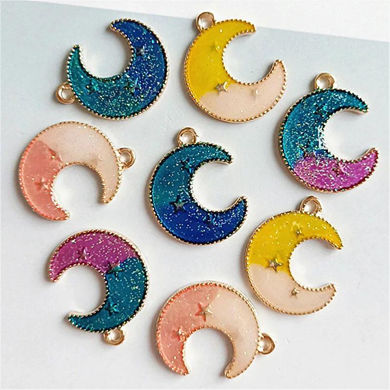 10 Pcs/Lot Alloy Creative Gold Moon Pendant Buttons Ornaments Jewelry Earrings Choker Hair DIY Jewelry Accessories Handmade
10 Pcs/Lot Alloy Creative Gold Moon Pendant Buttons Ornaments Jewelry Earrings Choker Hair DIY Jewelry Accessories Handmade