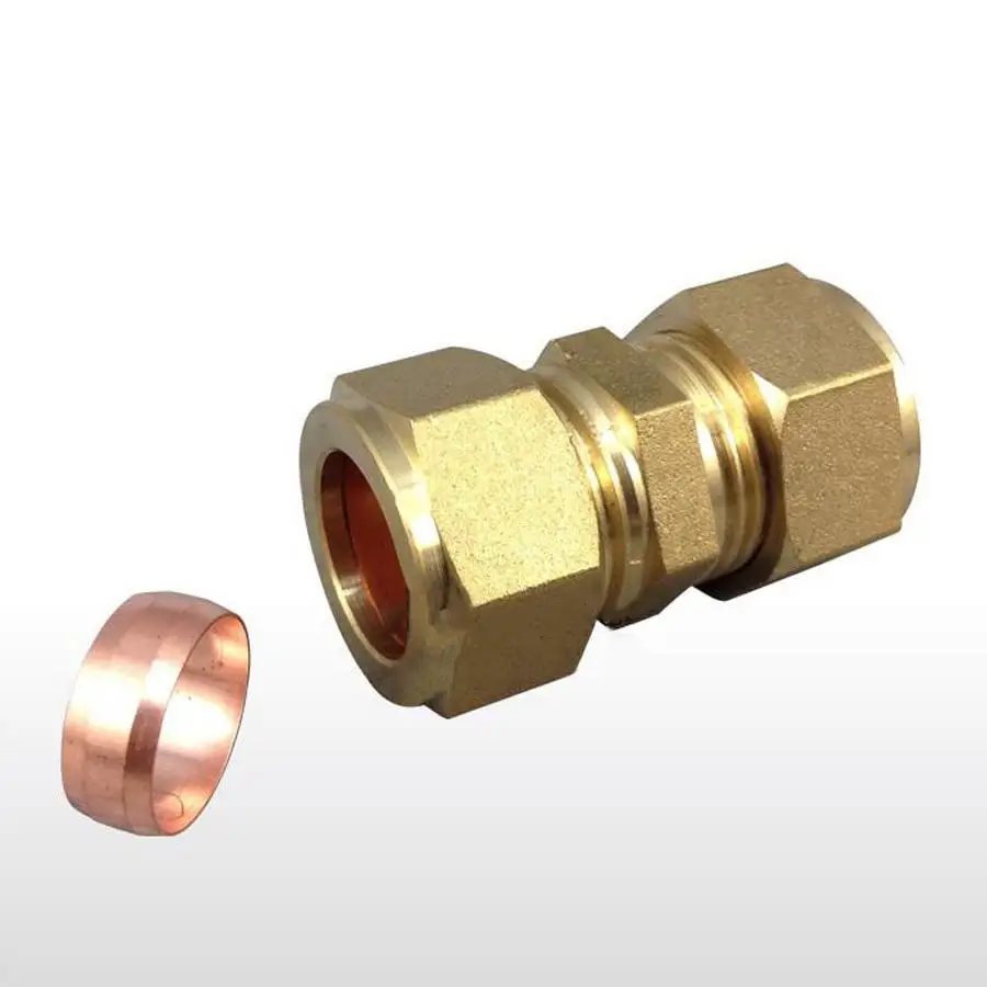 Fit 35mm Tube OD Brass Compression Union Fitting With Copper Ferrule Ring Water Gas Oil
Fit 35mm Tube OD Brass Compression Union Fitting With Copper Ferrule Ring Water Gas Oil