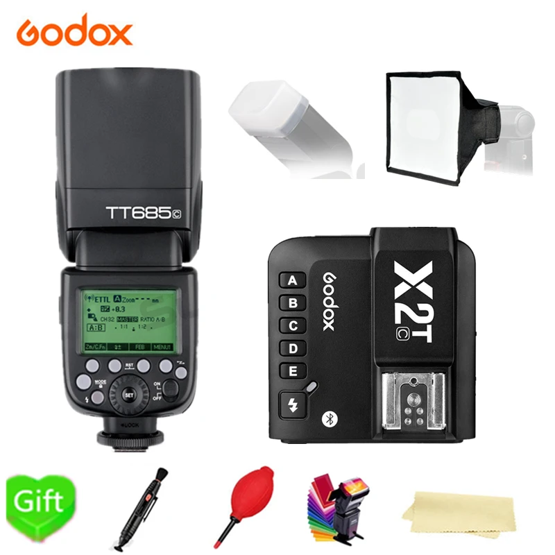 Godox Вспышка вспышки TT685 C/N/S/F/O 2 4G HSS ttl Беспроводной + X2T вспышка триггера для