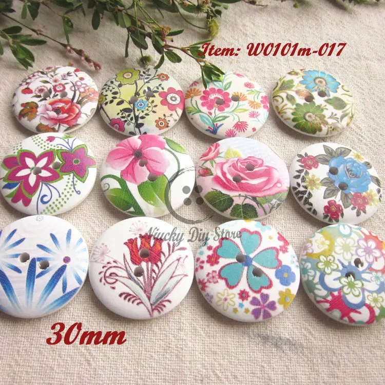 144pcs 30mm Mixed Pastoral flowers pattern big wood buttons for sewing / diy / home decorative / craft / scrapbooking products
144pcs 30mm Mixed Pastoral flowers pattern big wood buttons for sewing / diy / home decorative / craft / scrapbooking products