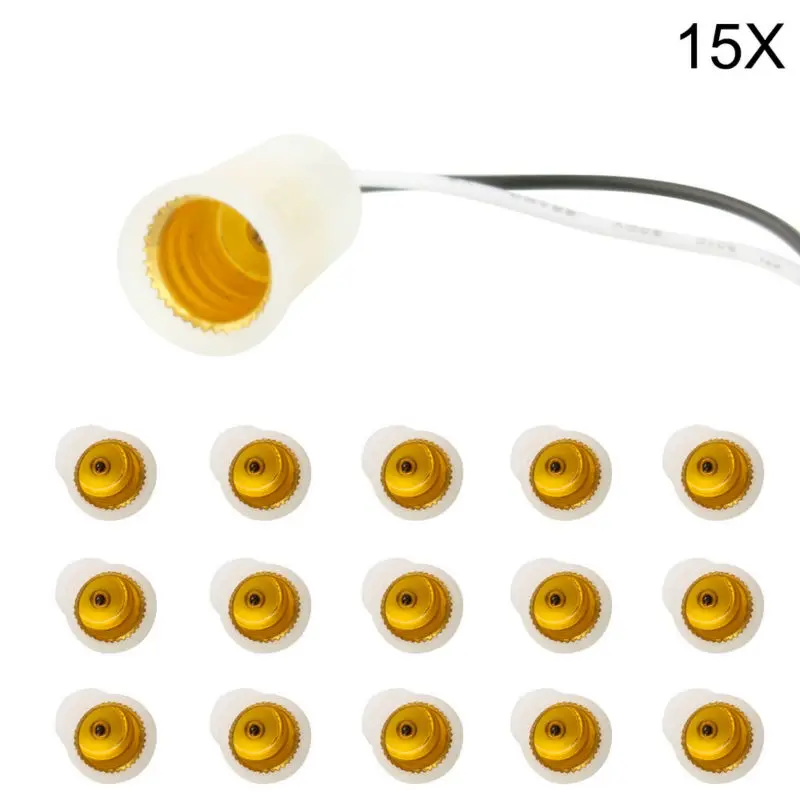 15X Lamp Base Wire Lamp Holder E12 Candle Candelabra Light Socket Lamp Holder Base With Leads
15X Lamp Base Wire Lamp Holder E12 Candle Candelabra Light Socket Lamp Holder Base With Leads