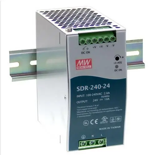 meanwell power supply SDR-240 -24v48v 240W Single Output Industrial DIN RAIL with PFC Function
meanwell power supply SDR-240 -24v48v 240W Single Output Industrial DIN RAIL with PFC Function