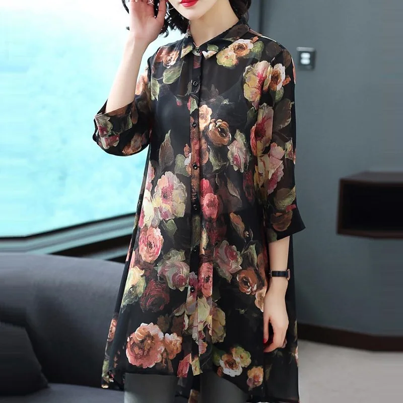 chiffon print women shirts thin women summer shirts three quarter sleeve vintage style clothing women blouses M-4xl size
chiffon print women shirts thin women summer shirts three quarter sleeve vintage style clothing women blouses M-4xl size