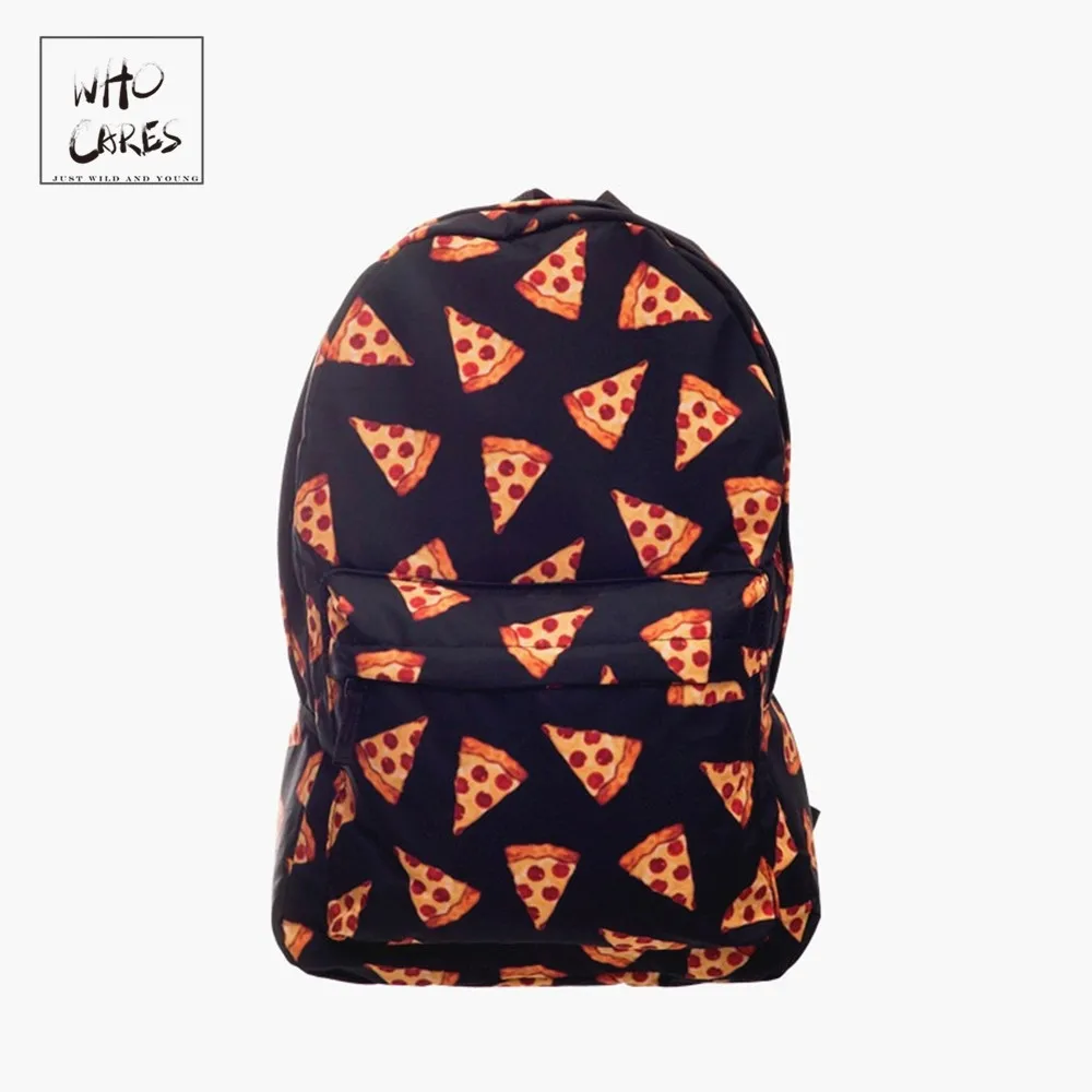 Black pizza 3D Printing backpack women mochila backpacks who cares New school mochilas backpacks sac a dos rugtas zainetto
Black pizza 3D Printing backpack women mochila backpacks who cares New school mochilas backpacks sac a dos rugtas zainetto