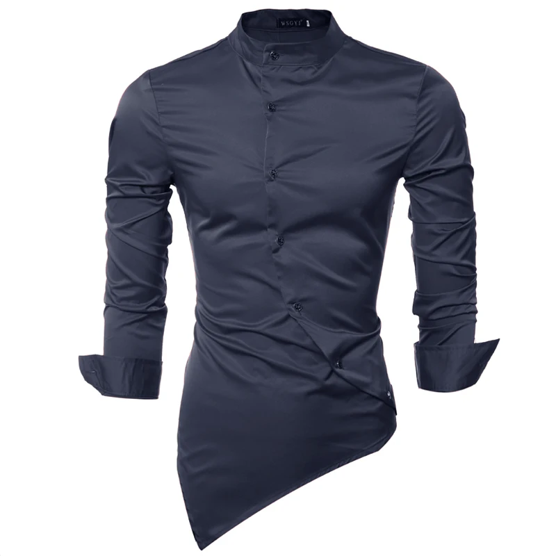 Loldeal Men's Shirt Luxury Brand Male Long Sleeved Shirt Casual Men's Personality Oblique Single-Breasted Slim Fit
Loldeal Men's Shirt Luxury Brand Male Long Sleeved Shirt Casual Men's Personality Oblique Single-Breasted Slim Fit