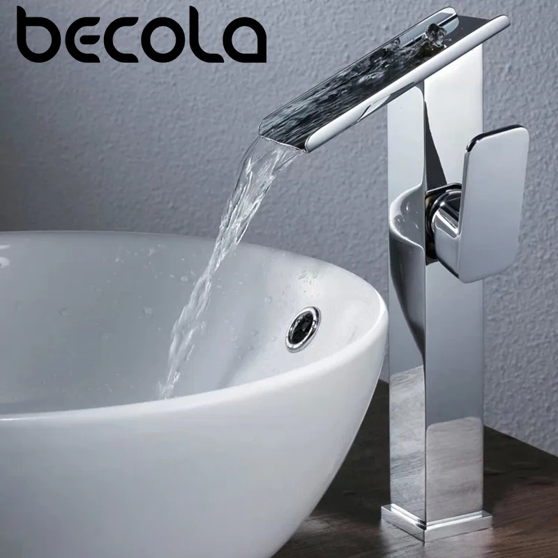 BECOLA Waterfall Bathroom Faucet Basin Faucets Single handle Basin Mixer Tap Bath Antique Faucet Brass Sink Water Crane Silver
BECOLA Waterfall Bathroom Faucet Basin Faucets Single handle Basin Mixer Tap Bath Antique Faucet Brass Sink Water Crane Silver
