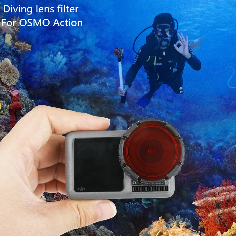 Diving filter Underwater photographic lens Dive filter For DJI Osmo Action Sports Camera Accessories Red
Diving filter Underwater photographic lens Dive filter For DJI Osmo Action Sports Camera Accessories Red