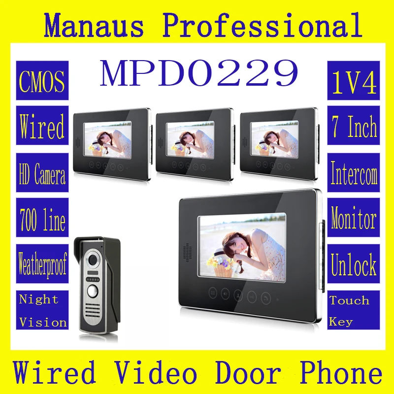 High Quality 7 inch Screen Keypad Display Video Intercom System D229b,New Wired Magnetic Lock One to Four Video Doorphone Device
High Quality 7 inch Screen Keypad Display Video Intercom System D229b,New Wired Magnetic Lock One to Four Video Doorphone Device