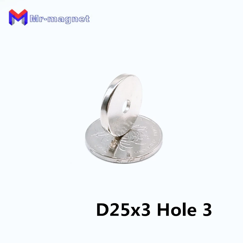 50pcs N35 25 x 3 mm Ring Hole 3mm Round Magnet permanent 25*3 super strong powerful magnetic material 25x3
50pcs N35 25 x 3 mm Ring Hole 3mm Round Magnet permanent 25*3 super strong powerful magnetic material 25x3